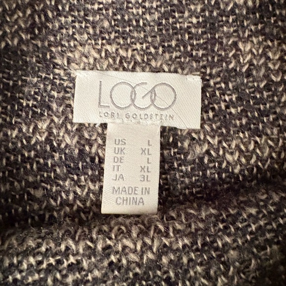 TWO PACK Animal Print Mock Neck Sweaters in GRAY and BLACK/TAN - Picture 10 of 16